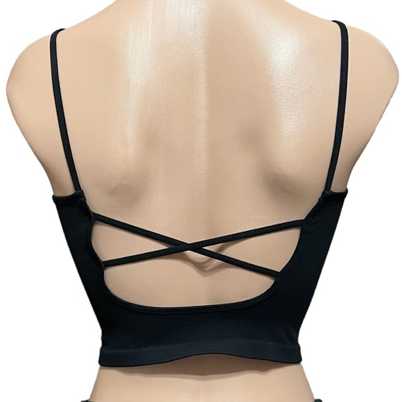 Free People Movement Strappy Back Tighten Up Tank Top XS/S Black NWOT - Picture 2 of 6